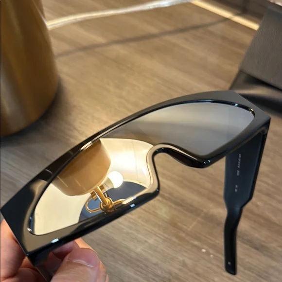 Rick Owens Gene Black Oversized Sunglasses